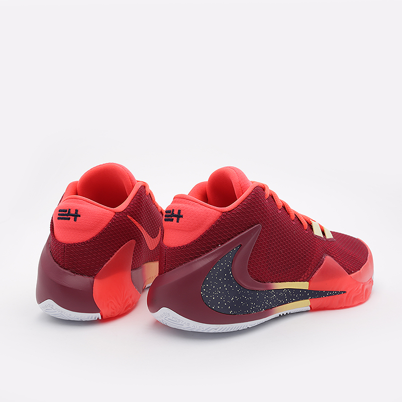 мужские бордовые баскетбольные кроссовки Nike Zoom Freak 1 BQ5422-600 - цена, описание, фото 4
